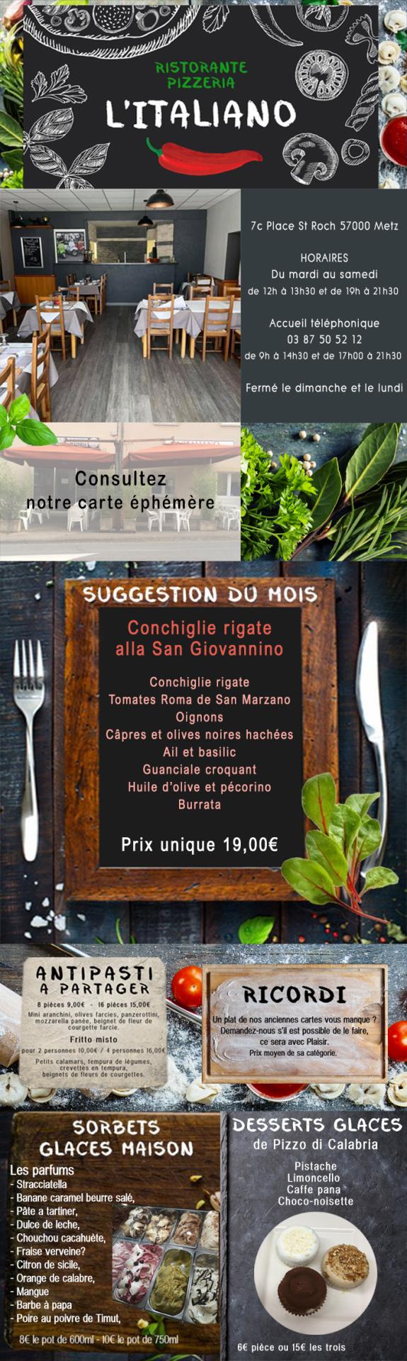 Planche restaurant italiano aout2024